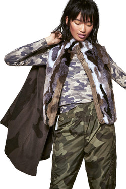 DKNY Camo Double Breasted Cape thumbnail 3