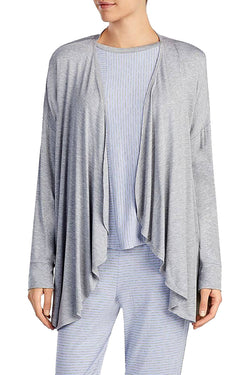 DKNY Cozy Wrap Bed Jacket in Medium Gray thumbnail 1