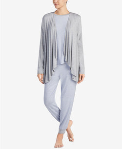 DKNY Cozy Wrap Bed Jacket in Medium Gray thumbnail 3