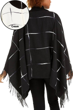 DKNY Cream Zip Front Ombre Twist Ruana thumbnail 2