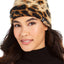 DKNY Fuzzy Leopard Print Beanie