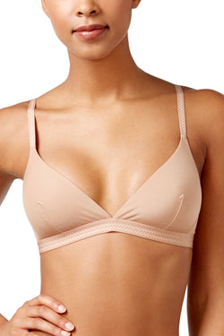 DKNY Glowlight/Nude Fusion Skyline Dotted-Trim Essential Microfiber Bralette thumbnail 1