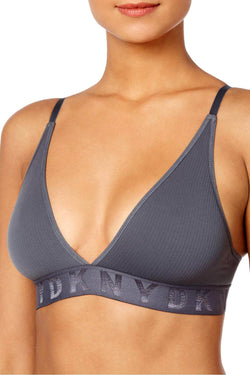 DKNY Graphite Litewear Seamless Ribbed Bralette thumbnail 1