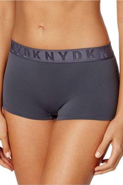 DKNY Graphite Seamless Ribbed Litewear Boyshort Hipster thumbnail 1