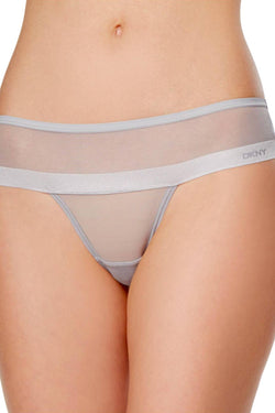 DKNY Grey Mesh Sheers Thong thumbnail 3