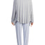DKNY Heather-Grey Cozy Wrap-Front Bed Jacket