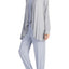 DKNY Heather-Grey Cozy Wrap-Front Bed Jacket