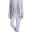 DKNY Heather-Grey Cozy Wrap-Front Bed Jacket