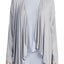 DKNY Heather-Grey Cozy Wrap-Front Bed Jacket