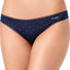 DKNY Ink Star Print Litewear Low Rise Mesh Trim Thong