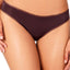 DKNY Litewear Low Rise Mesh Trim Thong in Eggplant