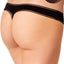 DKNY Litewear Low Rise Mesh Trim Thong in Eggplant