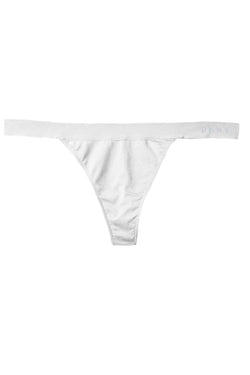 DKNY Logo Thong in White thumbnail 2