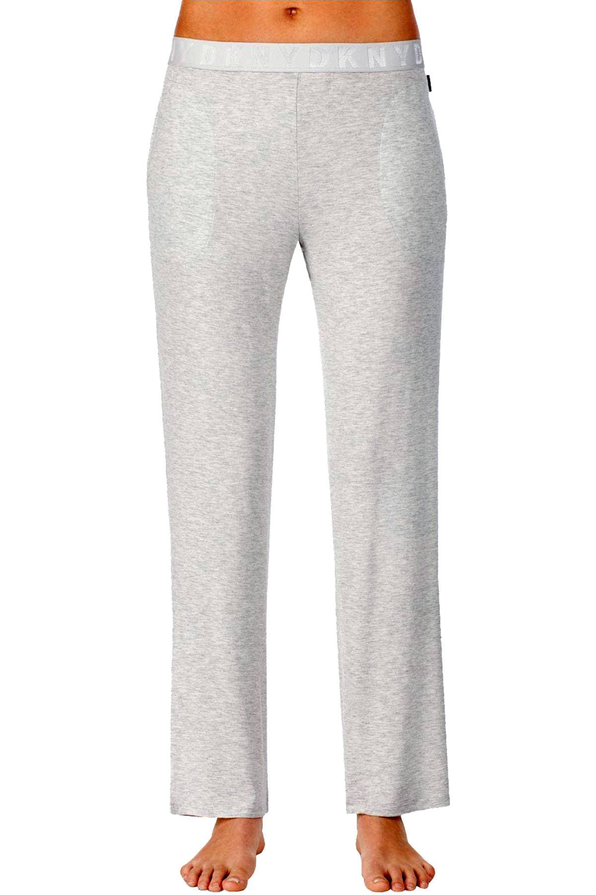 DKNY Lt Heather Grey Logo Knit Lounge Pant