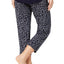 DKNY Navy 3-Stripe Printed Capri Lounge Pant