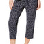 DKNY Navy 3-Stripe Printed Capri Lounge Pant