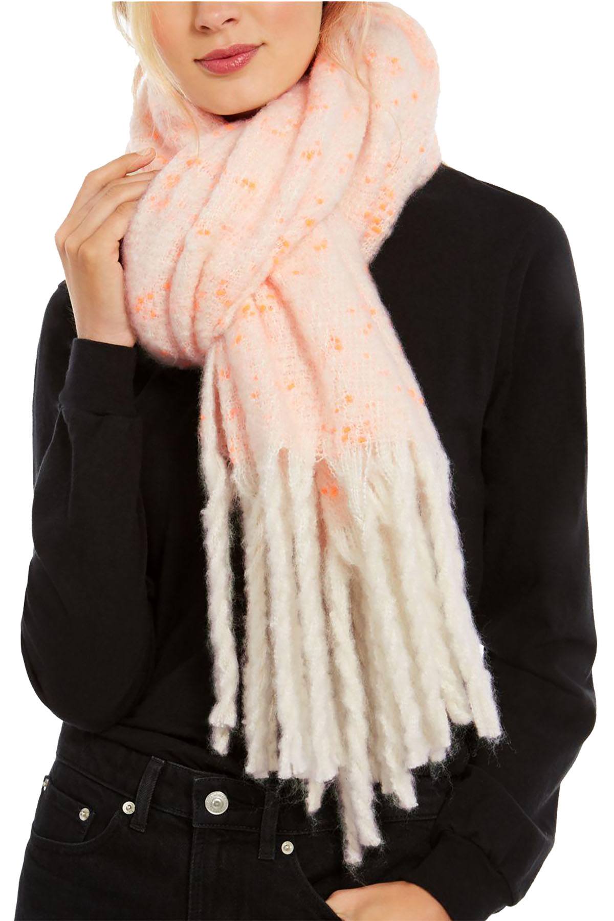 DKNY Neon Orange Pop Neon Speckled Scarf