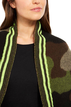 DKNY Neon Yellow Striped Camo Scarf thumbnail 3