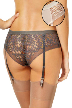 DKNY Nightfall Embroidered Garter Panty in Vanity thumbnail 2