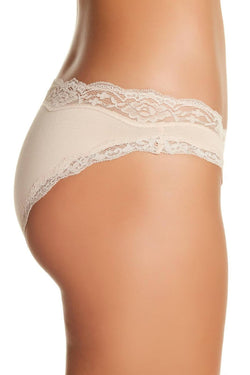 DKNY Nude Downtown Cotton Lace-Trim Bikini thumbnail 1