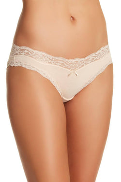 DKNY Nude Downtown Cotton Lace-Trim Bikini thumbnail 3