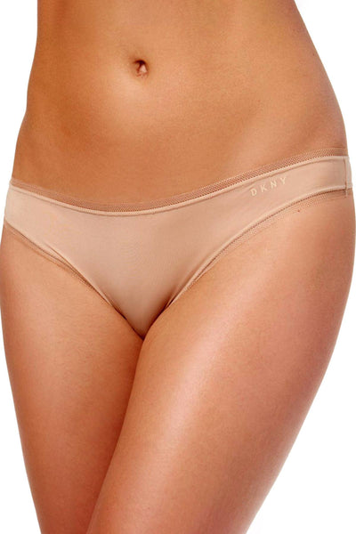 DKNY Nude Glow Litewear Low Rise Mesh Trim Thong