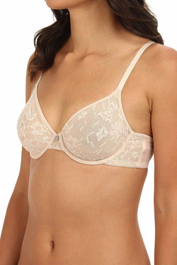DKNY Nude Signature-Lace Unlined Underwire Bra thumbnail 3