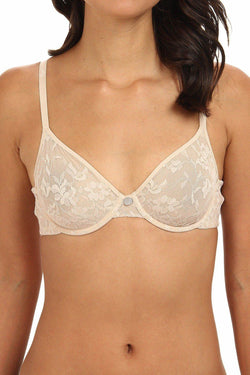 DKNY Nude Signature-Lace Unlined Underwire Bra thumbnail 1