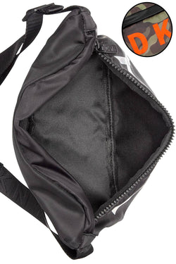 DKNY Nylon Logo Belt Bag in Green Camo/Black thumbnail 3