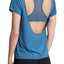 DKNY Ocean-Blue Mesh Racerback T-Shirt