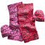 DKNY Pink Fuzzy Animal Print Beanie