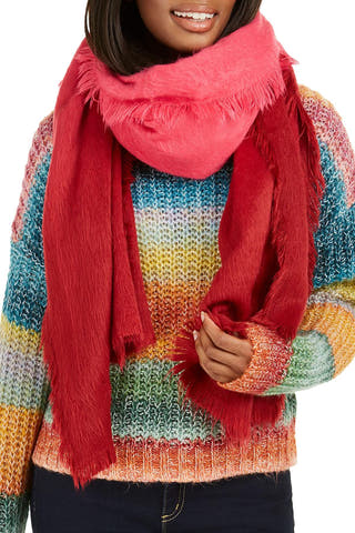DKNY Pink Woven Ombré Scarf