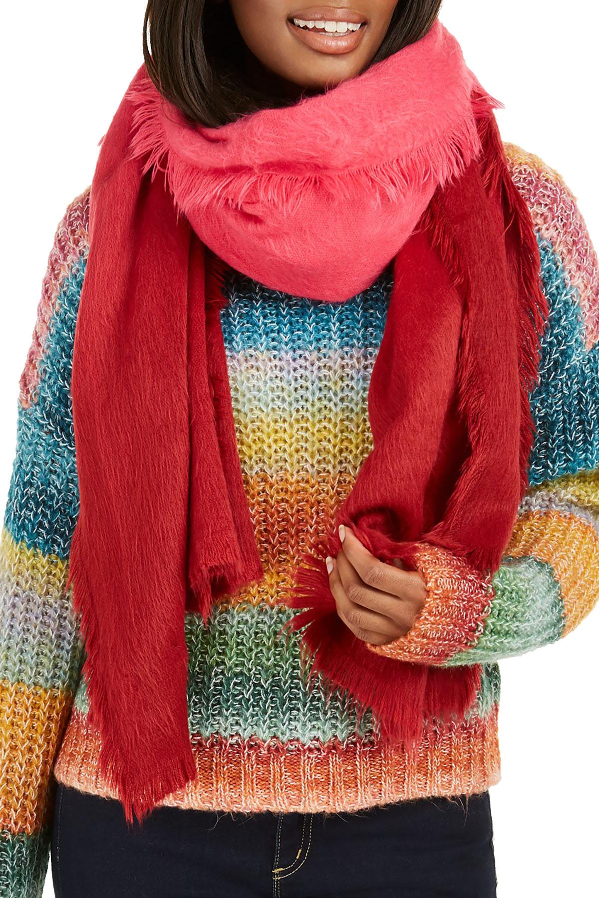 DKNY Pink Woven Ombré Scarf
