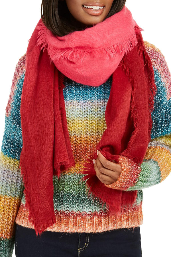 DKNY Pink Woven Ombré Scarf