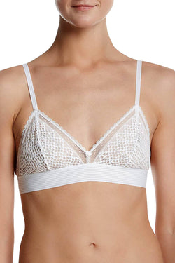 DKNY Poplin White Nightfall Embroidered Wirefree Bralette thumbnail 1