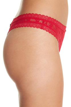 DKNY Red Signature Lace Thong thumbnail 3