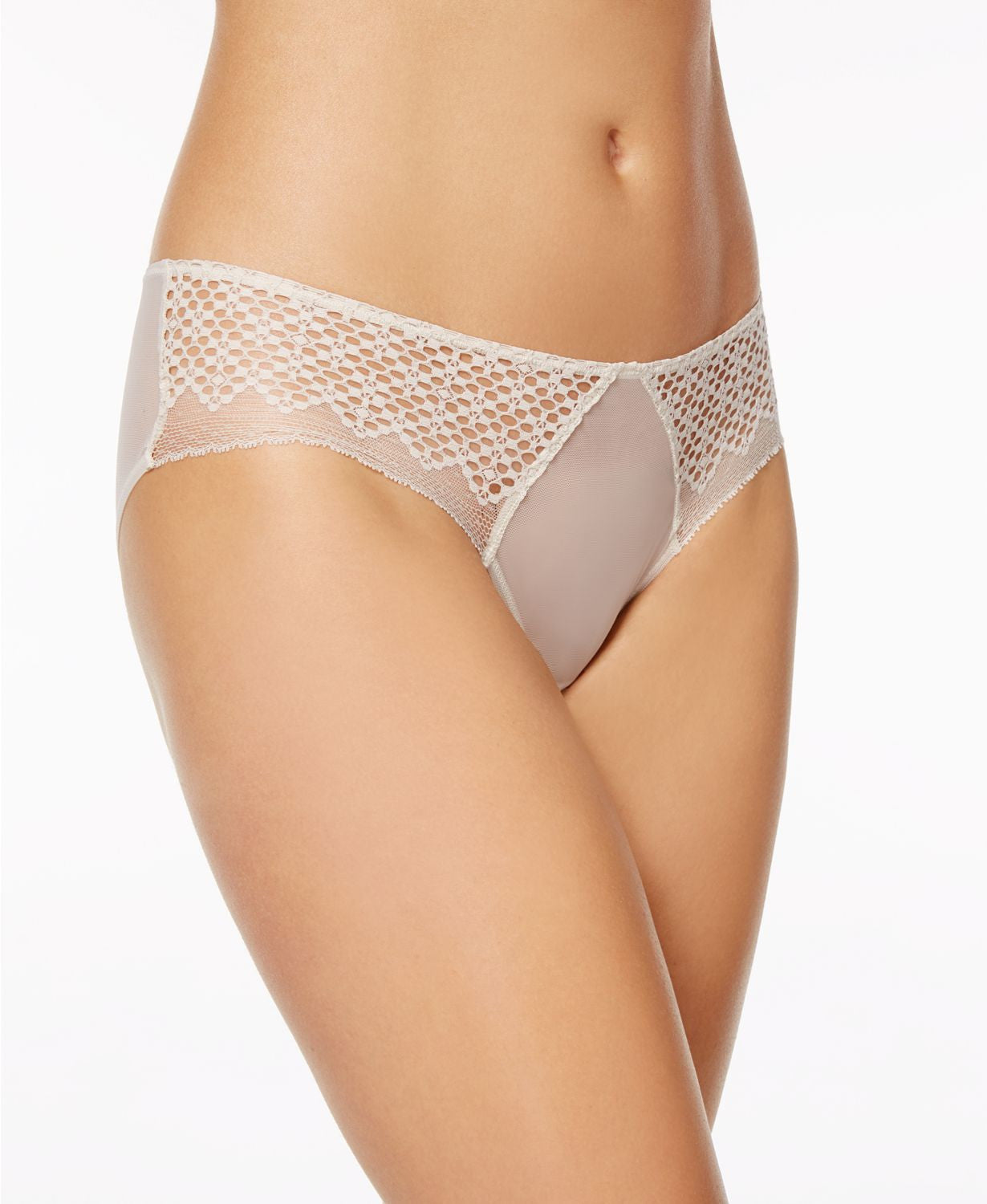 DKNY Sheer Lace Hipster in Vanity Nude