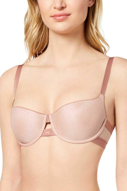 DKNY Shell Mauve Mesh Panel Cutout Bra thumbnail 2