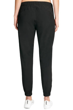 DKNY Sport Black Logo Mesh Inset Jogger Pant thumbnail 3