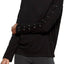 DKNY Sport Black Long Lace-Up Sleeves Modal T-Shirt