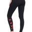 DKNY Sport Black/Red High-Rise Logo Ankle Legging