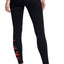 DKNY Sport Black/Red High-Rise Logo Ankle Legging