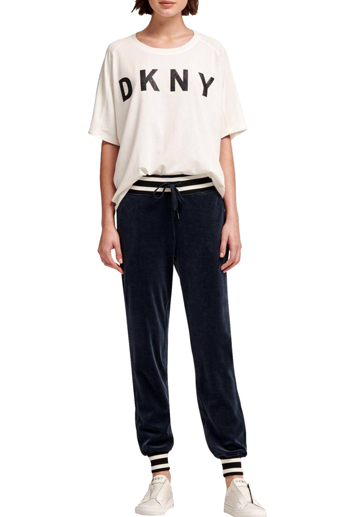 DKNY Sport Carbon Striped Velour Jogger