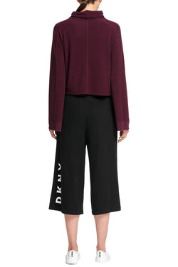 DKNY Sport Currant Funnel-Neck Top thumbnail 2