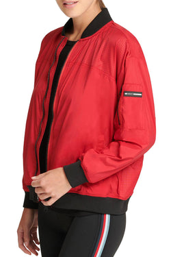 DKNY Sport Murano-Red Light Bomber Rain Jacket thumbnail 2