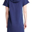 DKNY Sport Peacoat-Blue Logo Hooded Sweatshirt Dress