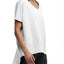 DKNY Sport White Tie-Back V-Neck Tee