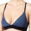 DKNY Steel Blue and Black Convertible Classic Cotton Bralette