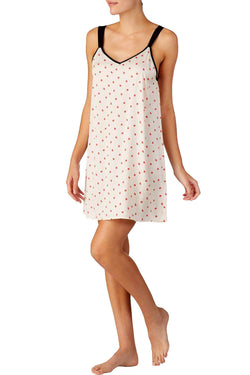 DKNY Tan/Print Read My Lips Satin Chemise thumbnail 2