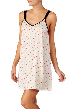 DKNY Tan/Print Read My Lips Satin Chemise thumbnail 1